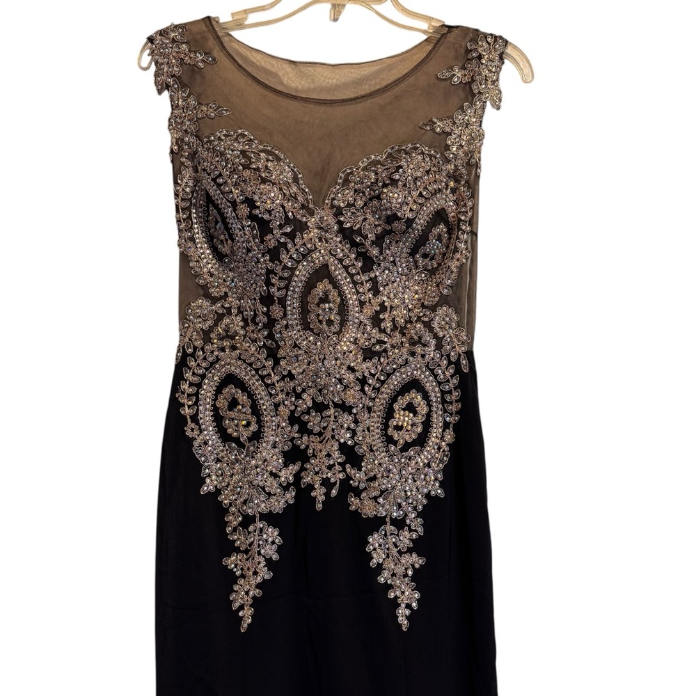 Cinderella Divine Gown 35 Illusion Bodice Gold Lace Crystals - Picture 10 of 15